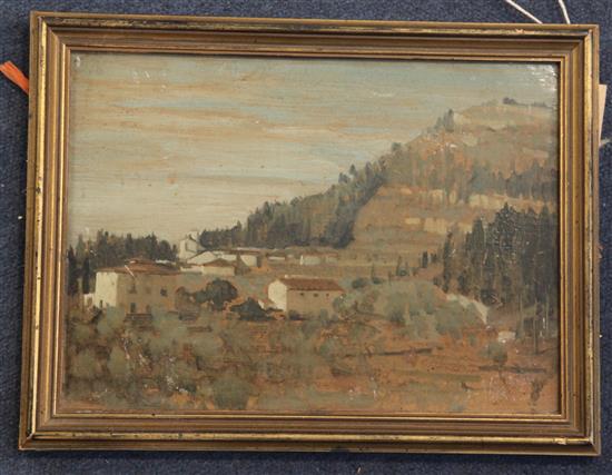 § Derek Hill (1916-2000) Tuscany 7.75 x 10.75in.